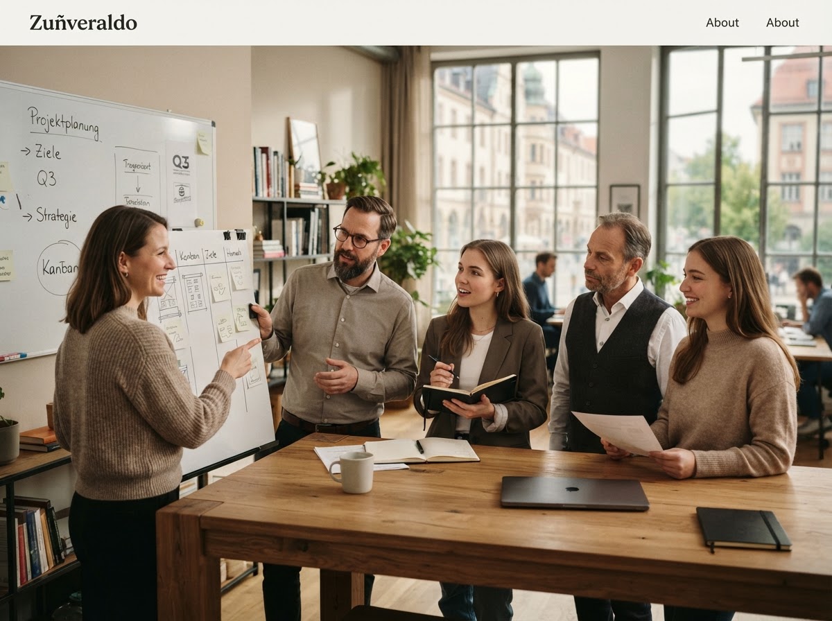 Zuñveraldo Team bei der Analyse von Marktdaten